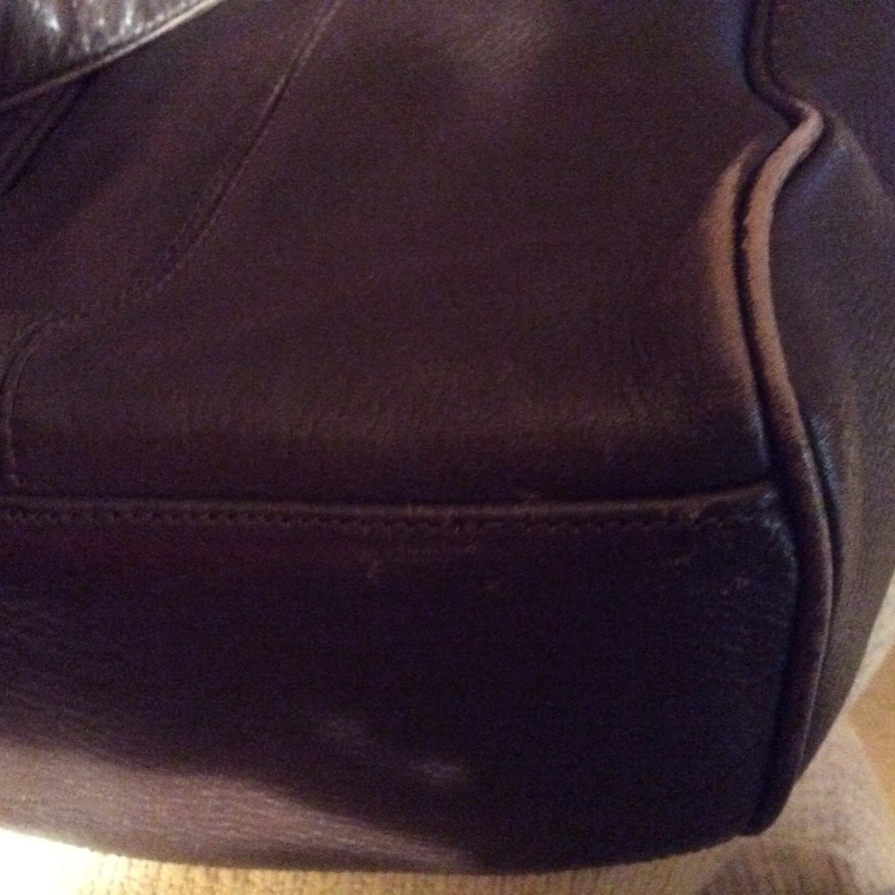 Charter Club Brown Shoulder Leather Handbag Purse - Picture 8 of 8